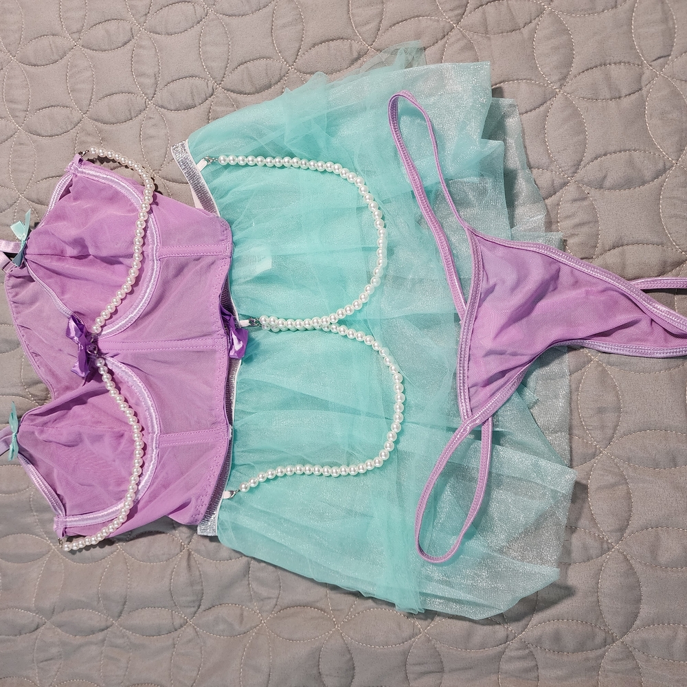 Lavender and Mint Lingerie Set